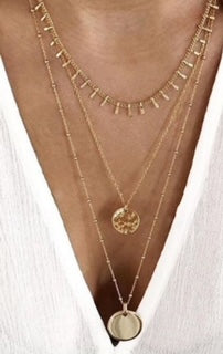 MIA TRIPLE GOLD SPIKE NECKLACE