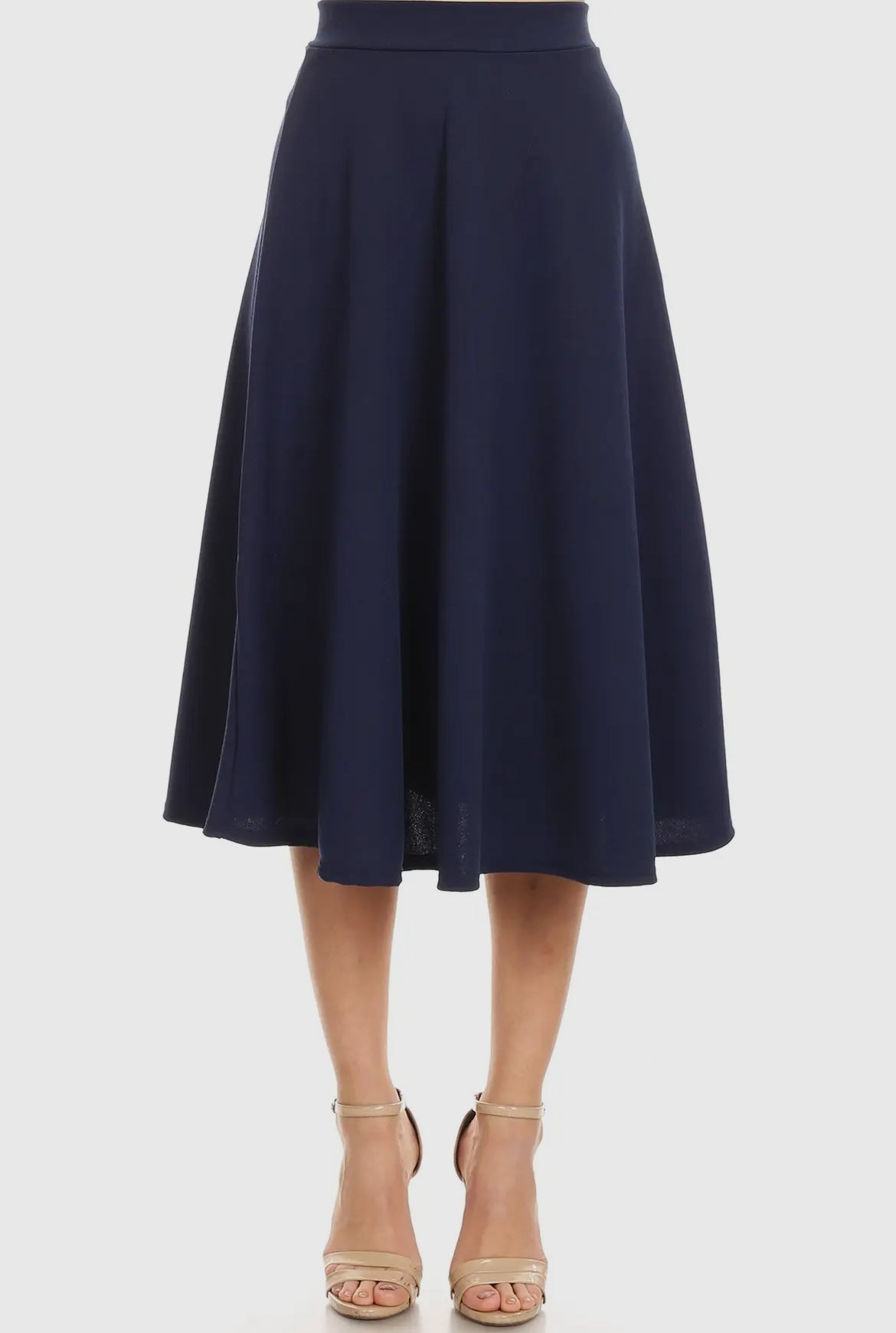 MOA A LINE SKIRT WITH ELASTIC WAIST NAVY