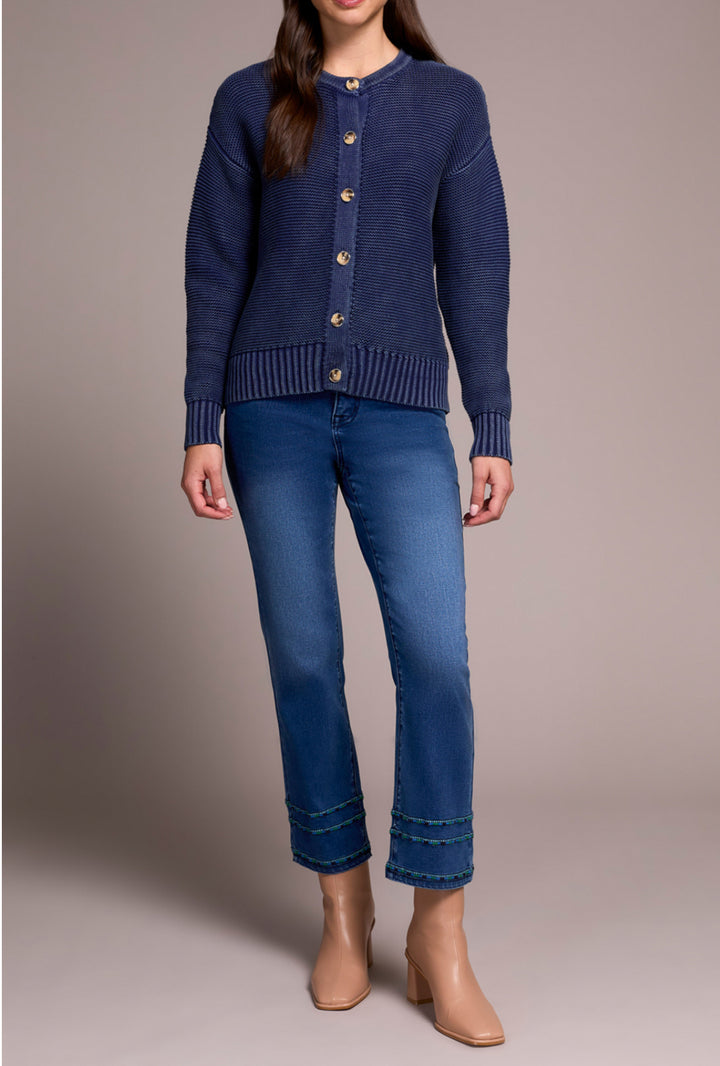 Tribal Button-Down Cardigan Sweater NIGHTFALL