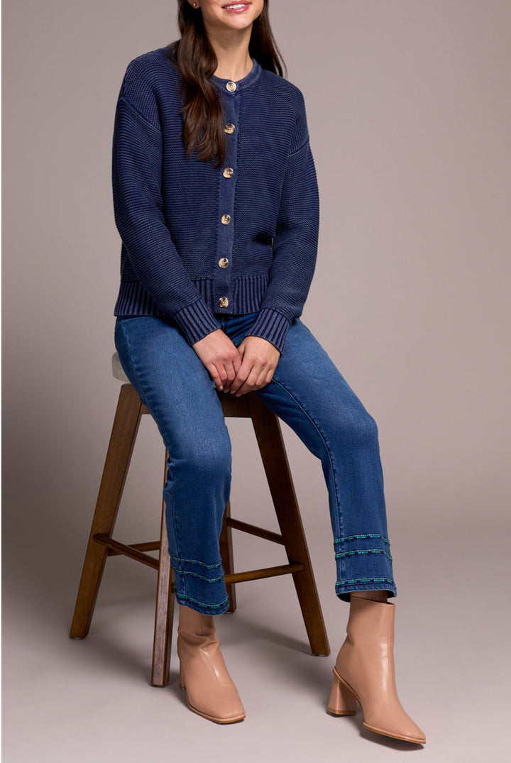 Tribal Button-Down Cardigan Sweater NIGHTFALL