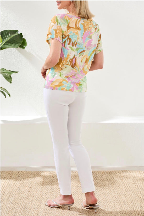 Tribal Short Sleeve Spring Print Top