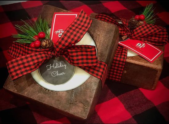 PR Cheese Mold Soy Candle HOLIDAY Winter Woods Spruce