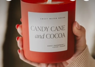 SWD CANDY CANE/COCOA 15 OZ RED CANDLE