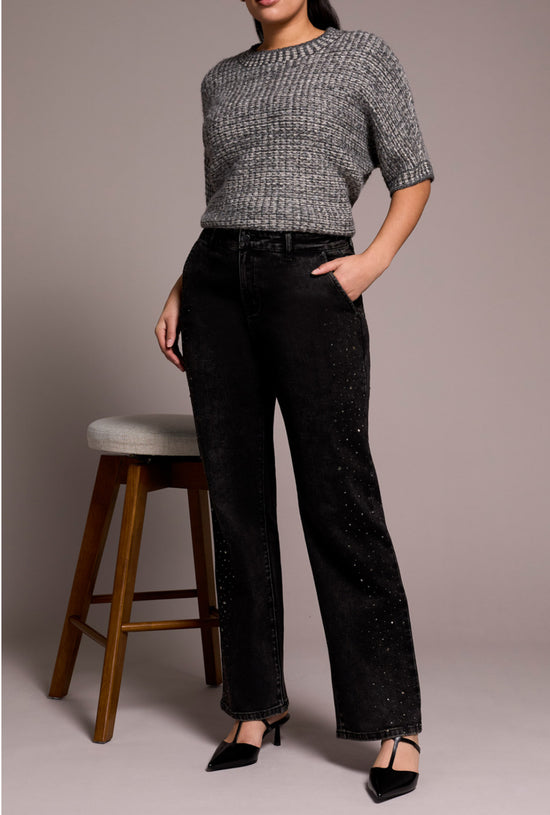 Tribal Black Rhinestone Jeans  31" Inseam