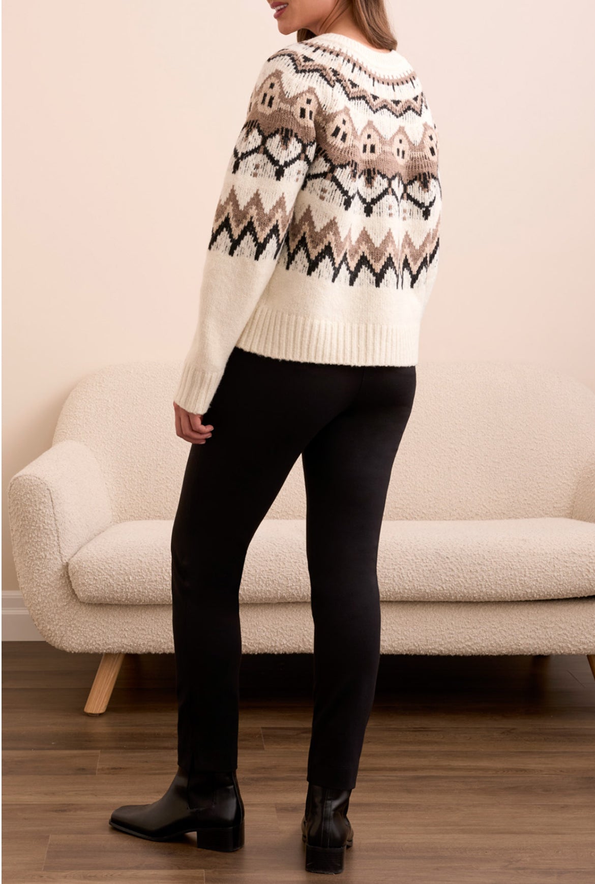 Tribal L/S Button Front Moonstone Cardigan