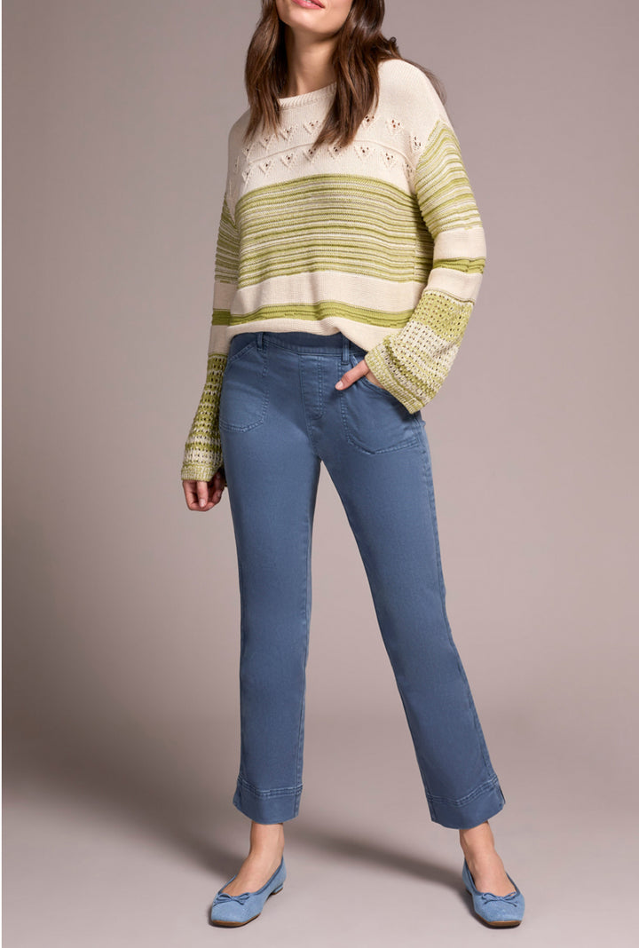 Tribal Pull On Stretch Ankle Pant Slateblue