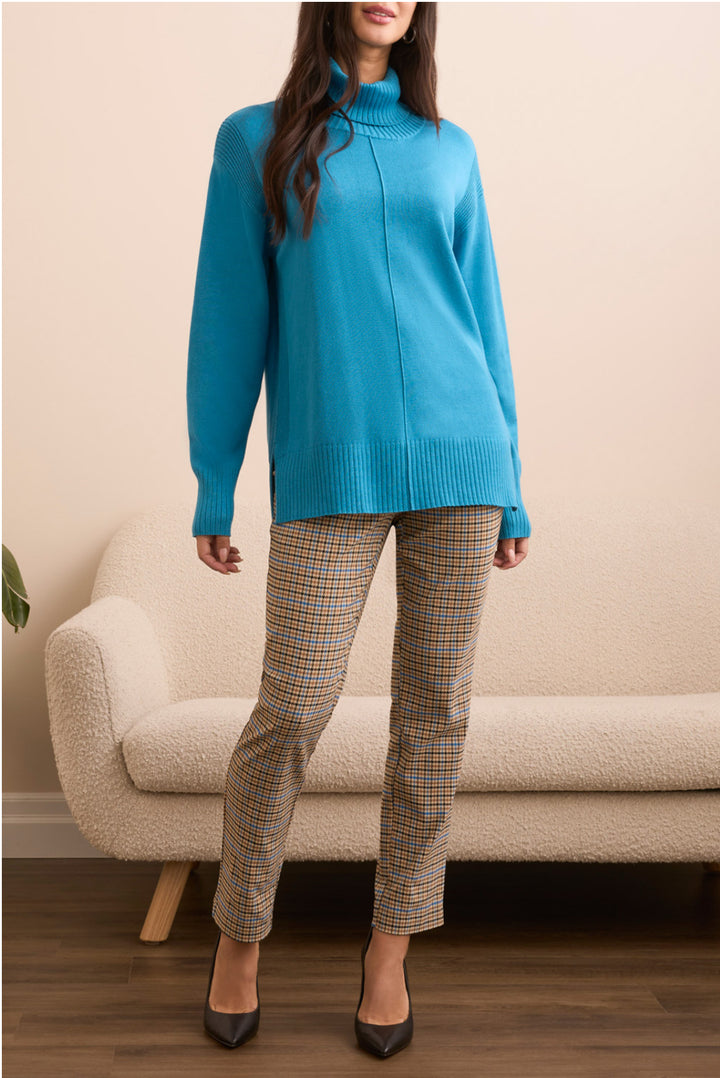 Tribal L/S Long Turtleneck Sweater Turquoise