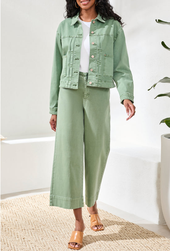 Tribal Classic Denim Jacket Moss