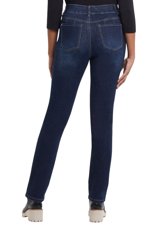 Tribal Petite Year Round Basics Sophia Curvy Straight Leg Jeans Deep Ocean 30" Inseam