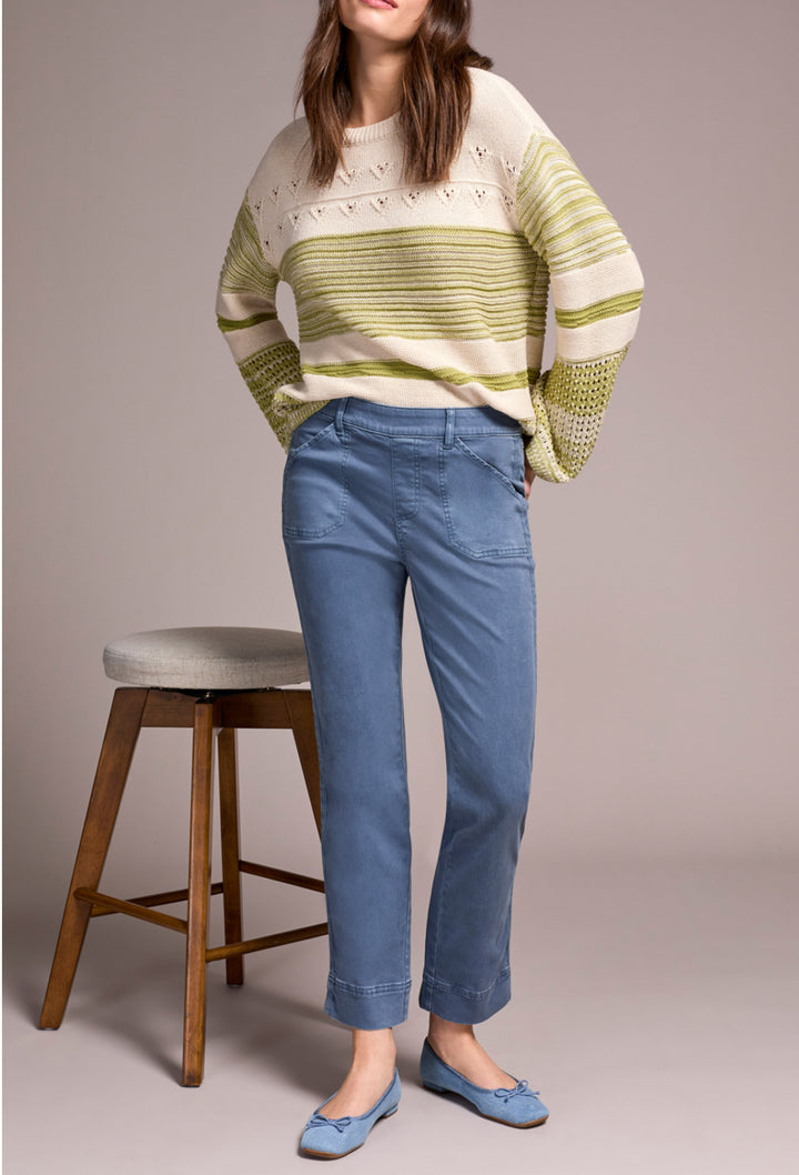 Tribal Pull On Stretch Ankle Pant Slateblue