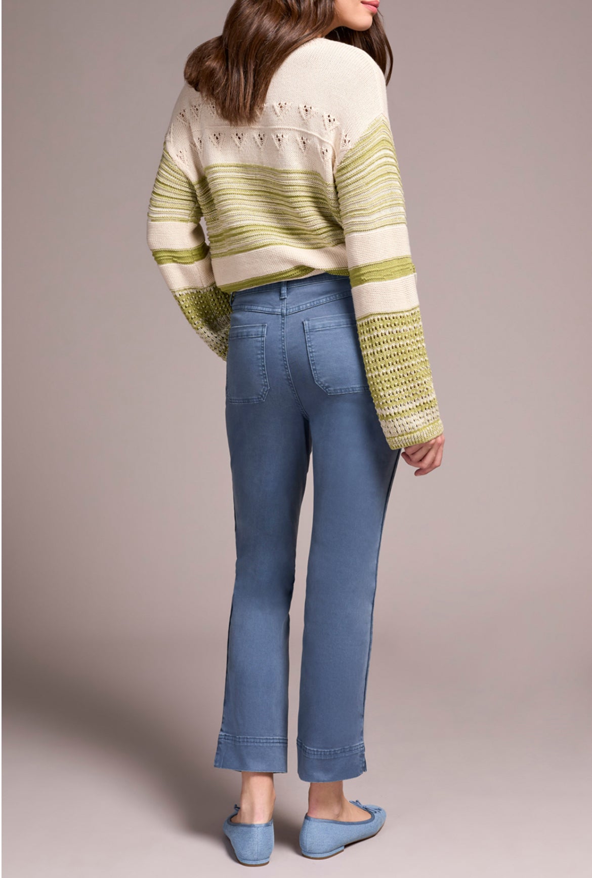 Tribal Pull On Stretch Ankle Pant Slateblue