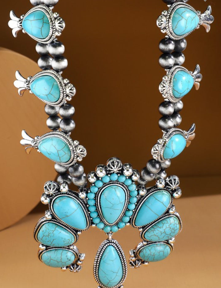 URBAN Navajo Squash Turquoise Necklace/Earrings