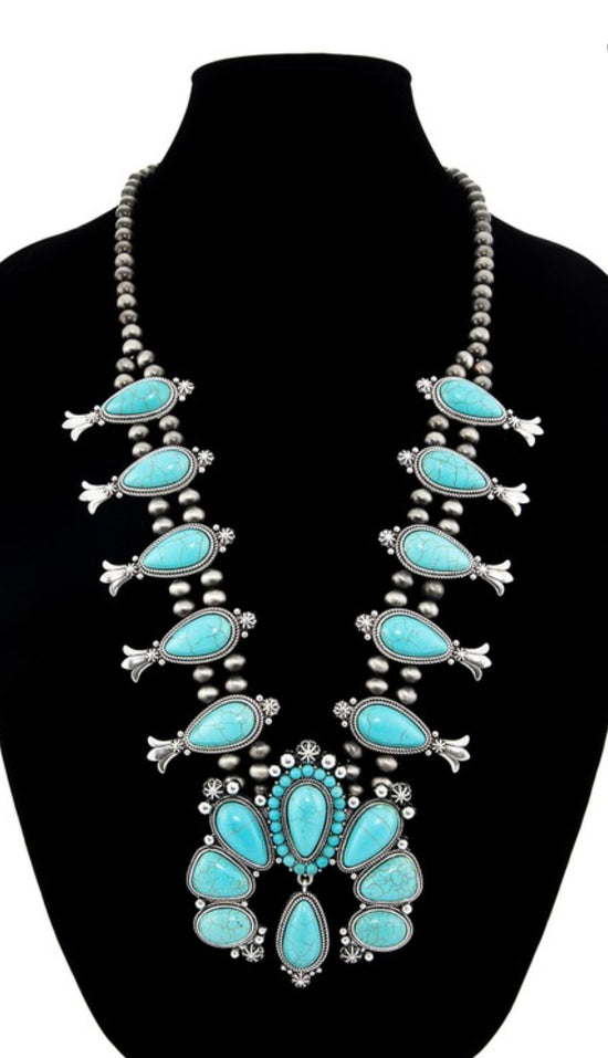 URBAN Navajo Squash Turquoise Necklace/Earrings