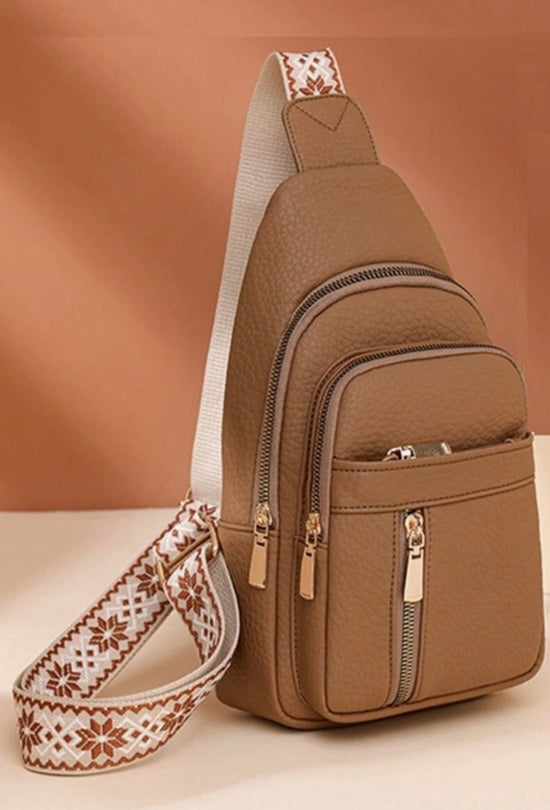 ZEN Vegan Leather Crossbody Sling Chest Pack Bag