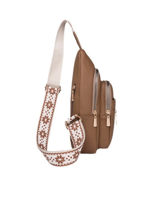 ZEN Vegan Leather Crossbody Sling Chest Pack Bag