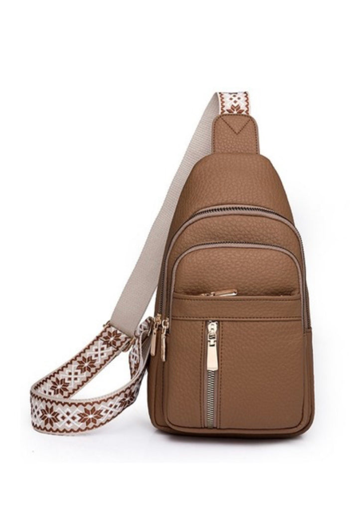 ZEN Vegan Leather Crossbody Sling Chest Pack Bag