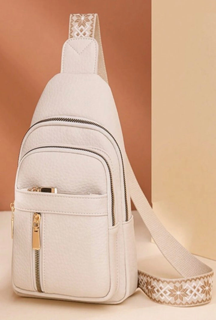 ZEN Vegan Leather Crossbody Sling Chest Pack Bag