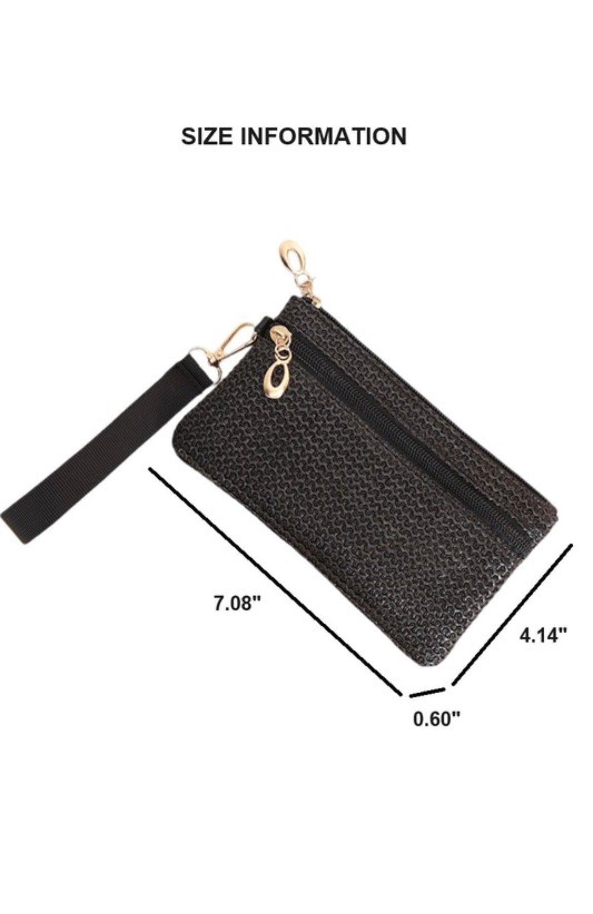 ZEN Boho Woven Straw Wristlet Wallet Bag