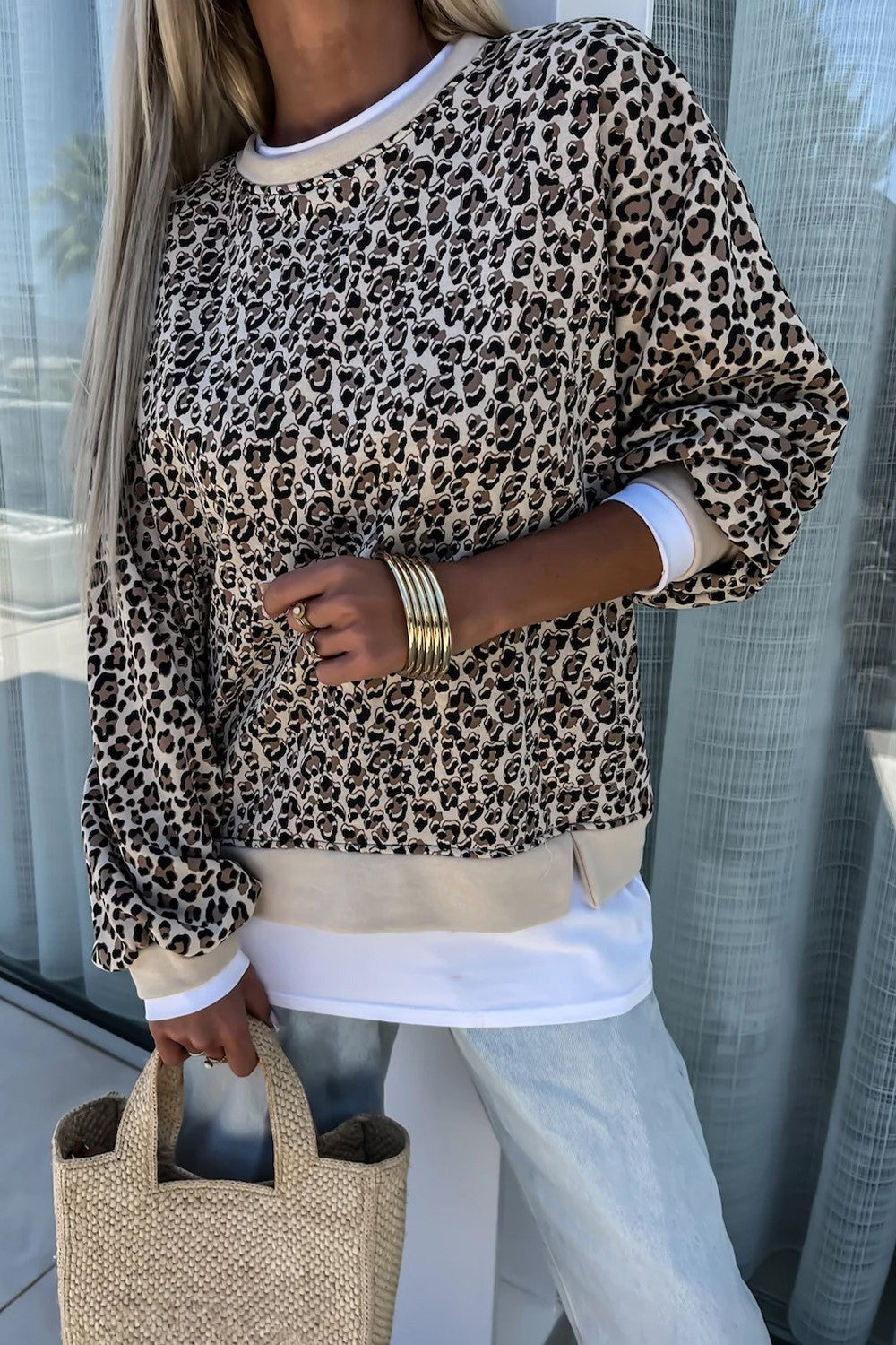 AD L/S Leopard Print Shirt