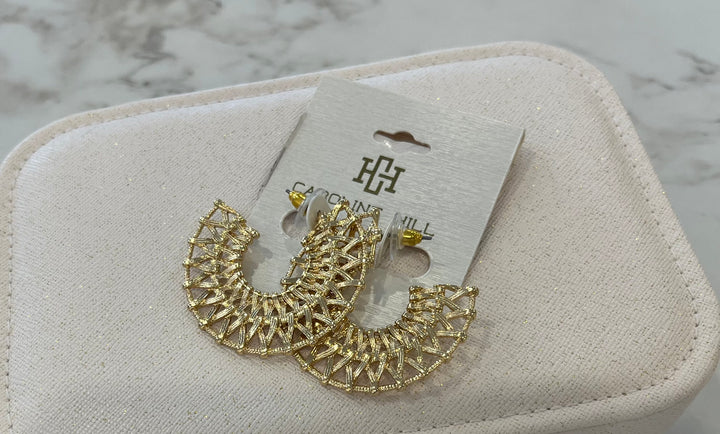 CH 748 Posey Cut Out Hoop Earrings