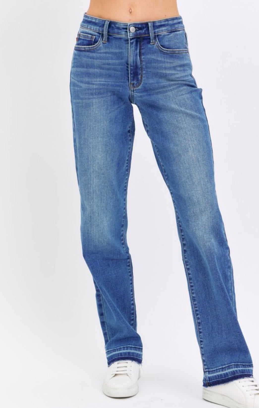 Judy Blue Dad Jeans Release Hem Mid Rise