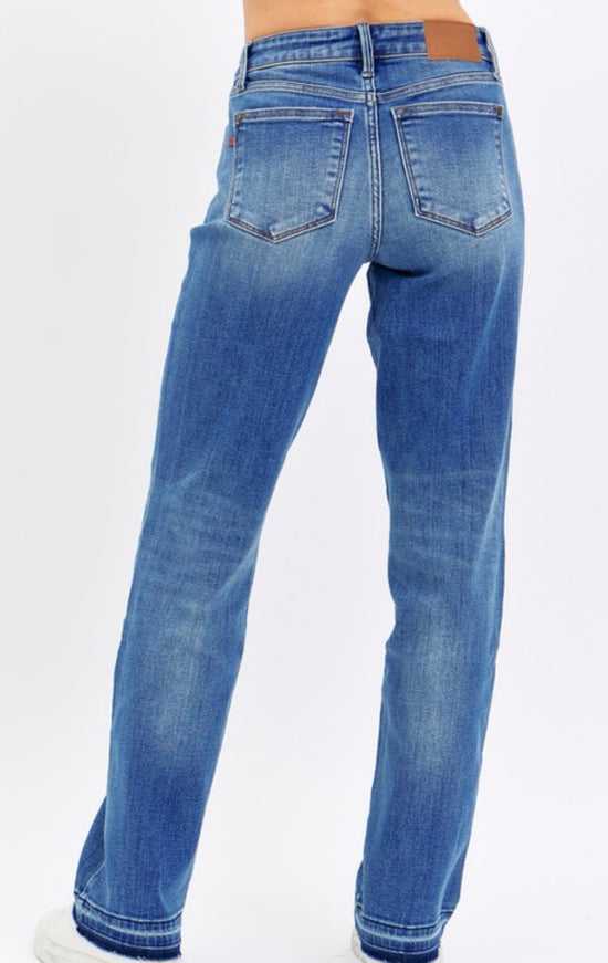 Judy Blue Dad Jeans Release Hem Mid Rise